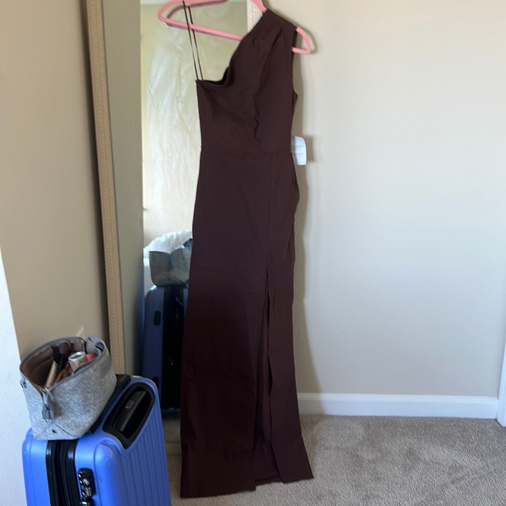 Vesper cocoa brown long dress (size 6)